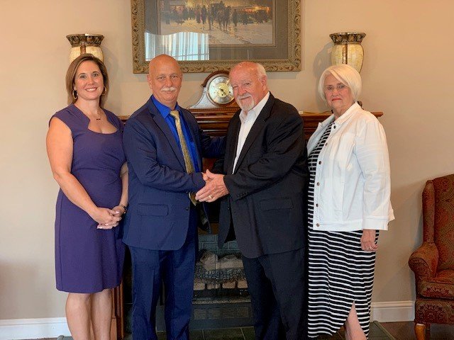 Lowe Funeral Home, Quitman, welcomes the Gardner family to their staff. Pictured (left to right) are Rebecca Gardner, Richard Gardner, Dwayne Lowe and Lucy Lowe.